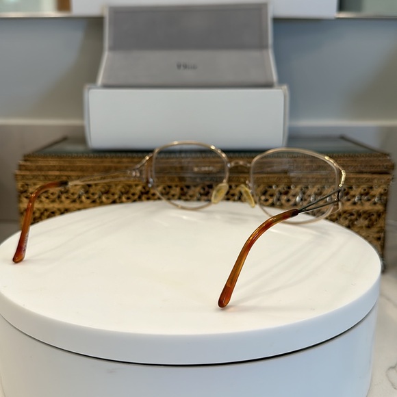 VTG Dior - Gold-Toned Rx Eyeglass Frames - EUC, w/ VTG Dior Case/Fair - Picture 5 of 17